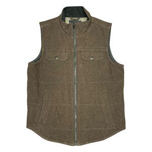 Prana Colewood Vest Mens M Brown Wool Gorpcore Zip Up Pockets Lined Cozy